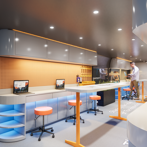 mobile scientific and technological bus (3d) Design by Muzaena