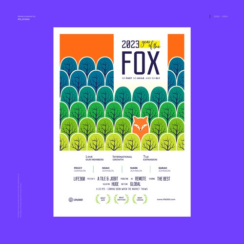 Design di Life360 2023 Year of the Fox Poster di FF3