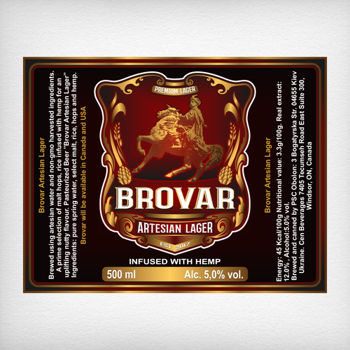 A Can of Beer infused with goodness needs a label Design by DataDesign99d