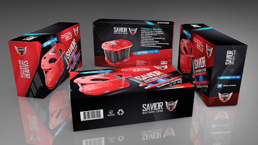 Packaging Design for Savior a product line of luxurious battery cases