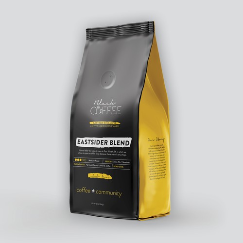 Black Coffee Bags Diseño de KimLathe