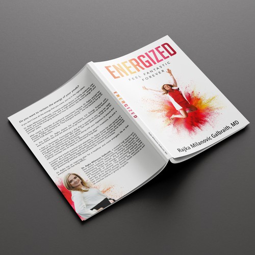 Design a New York Times Bestseller E-book and book cover for my book: Energized Design by -Saga-
