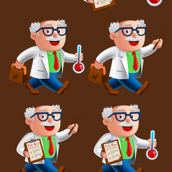 Happy Professor Gatsby's Heating and Cooling Logo