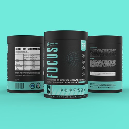 Label for a new supplement brand Réalisé par Muhiuddin99