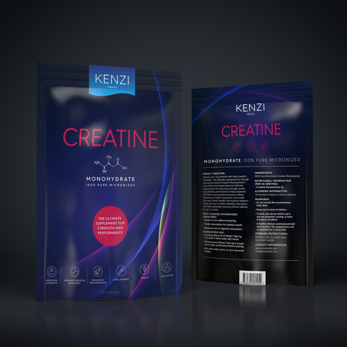 Designs | New Packaging Design for Kenzi Health's Creatine Monohydrate ...