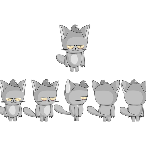 2D Cat Character Design for game Design by ABUEWAIDAᵃʳᵗ