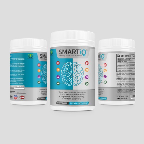 Brain Supplement Label Design Design réalisé par DesignSBS