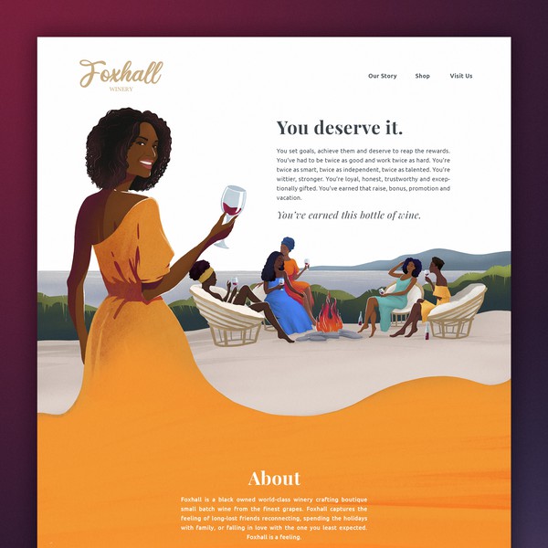 Web page design for Wine Website | eCommerce | Shopify | Word Press
