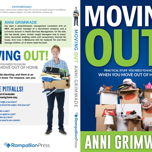 Design a fantastic cover for my book "Moving Out!" Design by machus4u