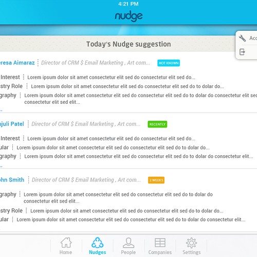 Two-screen design refresh for sales application on phone/tablet Design by Muhammad Abubaker