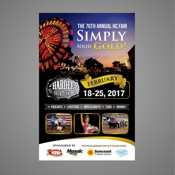 Hardee County Fair Where We Are Simply Solid Gold Postcard, flyer or