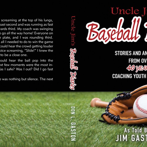 Little league baseball book cover Design by LilaM