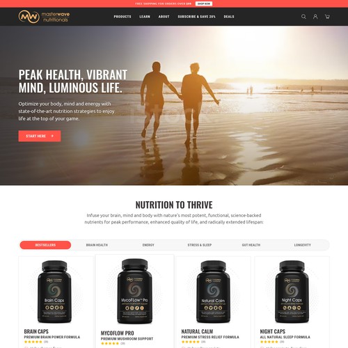 Design the "sexiest" and most powerful health supplements website on the planet Design réalisé par Sattvi Art