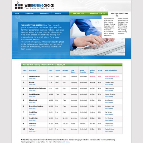 Redesign WebHostingChoice.com Design by annaprg