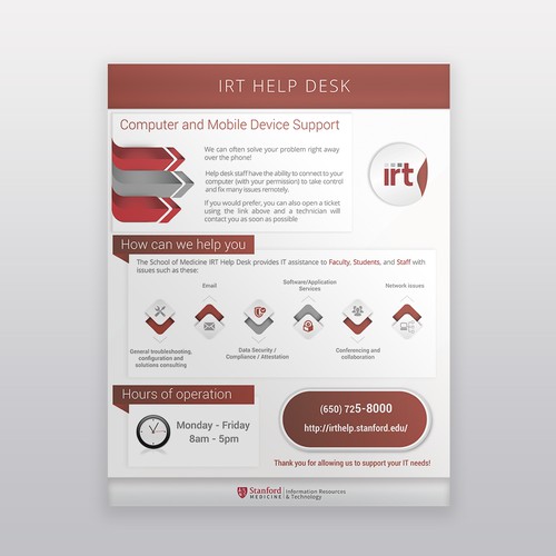 Create A Flyer And Communication Template For Stanford University