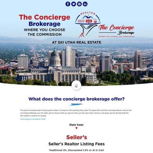 The concierge brokerage website Réalisé par Atul-Arts