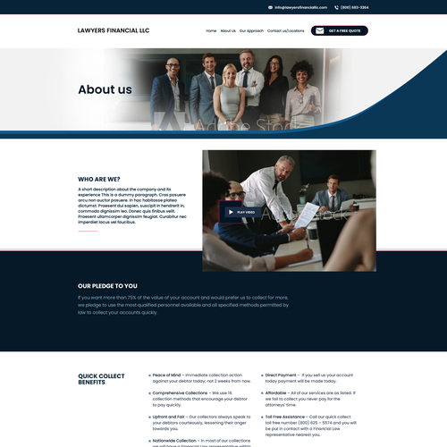 Debt Collection Website Design by Elysianne