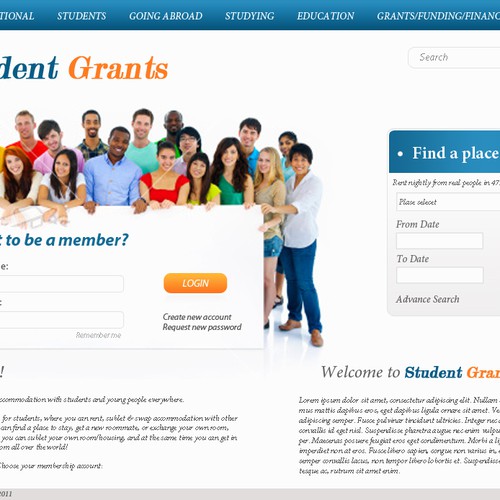 Help Student Grants with a new website design Diseño de Des♥️N