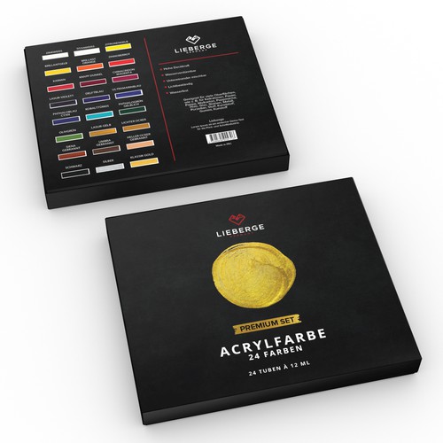 Creative packaging design for acrylic painting Design by Packagingholic