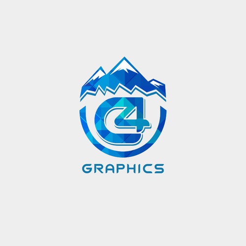 Geometric, modern, inspiring, powerful logo for my graphic design company C4 Graphics located in Colorado Réalisé par Lukmanazis