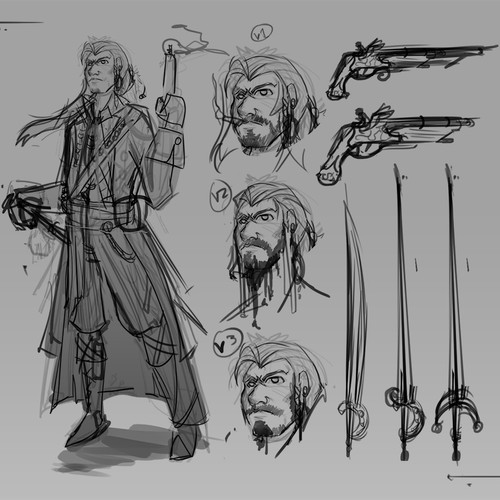 Design di Design two concept art characters for Pirate Assault, a new strategy game for iPad/PC di johnwolf.designs