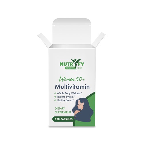 Design a premium packaging for Multivitamin for women 50+ brand for Nigerian Consumers Design réalisé par creationMB