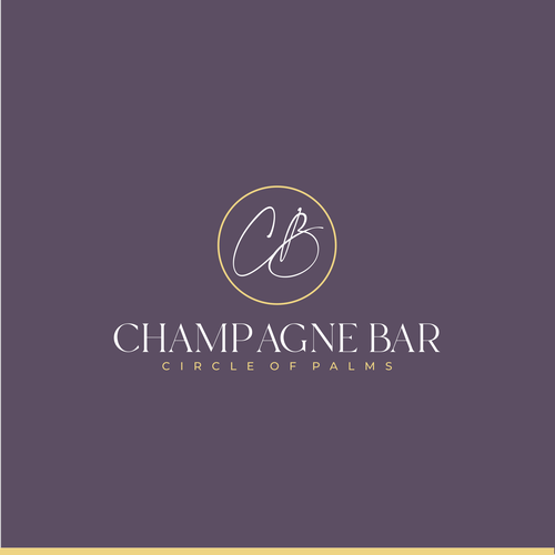 Luxury and modern Champagne Bar logo Design by Direwolf Design