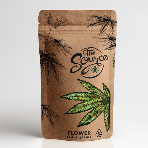 Cannabis Flower Bag Design Design by Sashkica