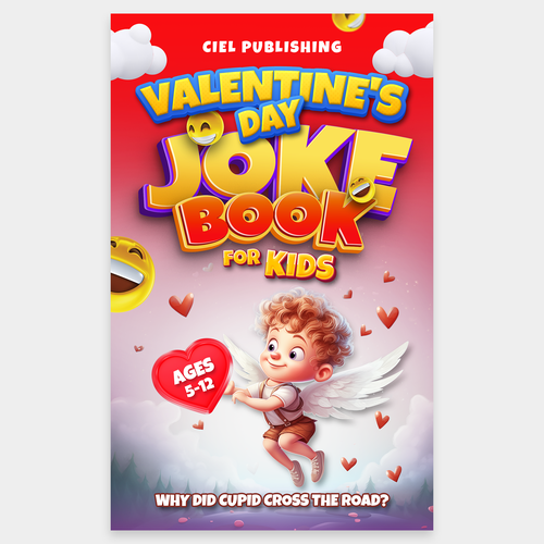 Book cover design for catchy and funny Valentine's Day Joke Book Réalisé par Mahmoud H.