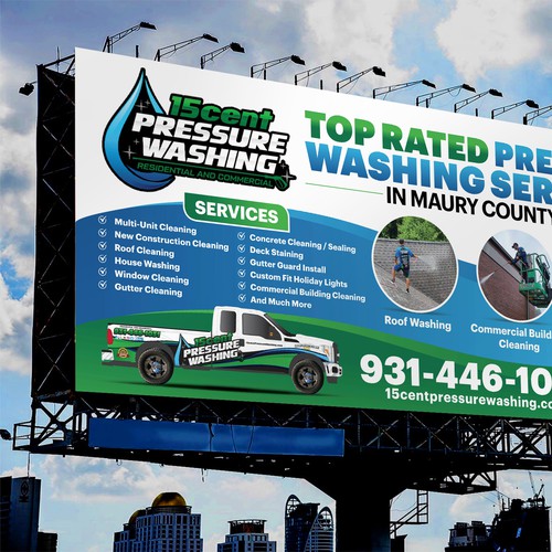 Modern Pressure Washing Billboard Design by SoftSkills