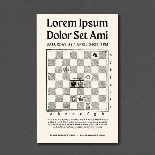 Chess poster theme Design by Gaile Caceres