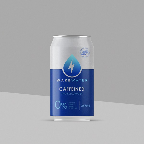 Design criado por Tsvetelina Hristova com o nome "Packaging Design For Caffeined Sparkling Water"