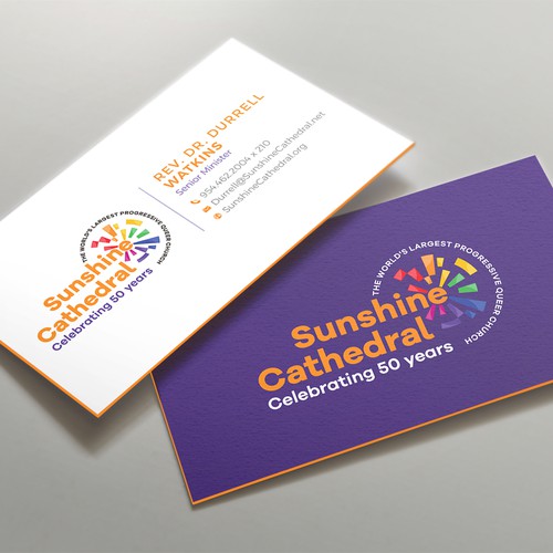 Business Card for Growing Progressing LGBTQ Church Design by kaylee CK