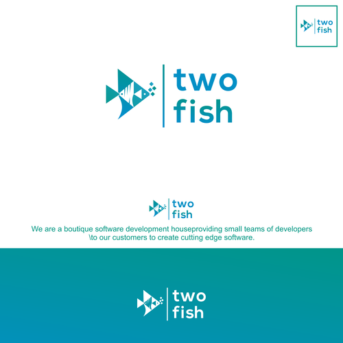 Logo and Brand Guideline for "Two Fish" Software House Design by ::overload::