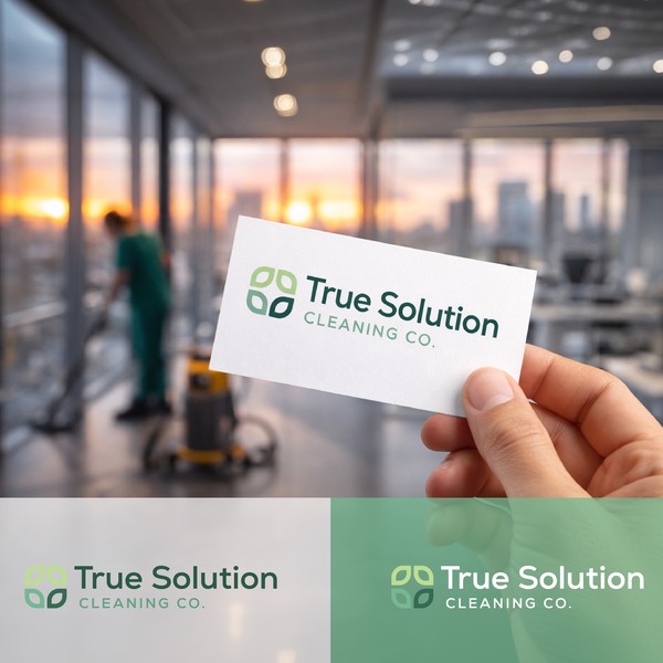 Modern cleaning-service geometric logo