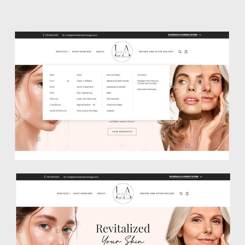 Website design for elegant medical spa, Web page design contest