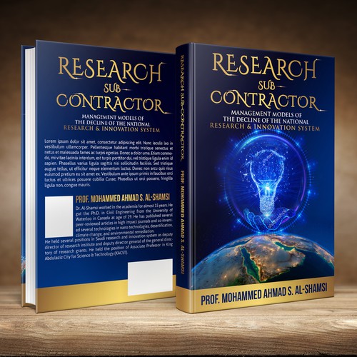 Book Cover Design Suitable for innovation and Research Diseño de studio02