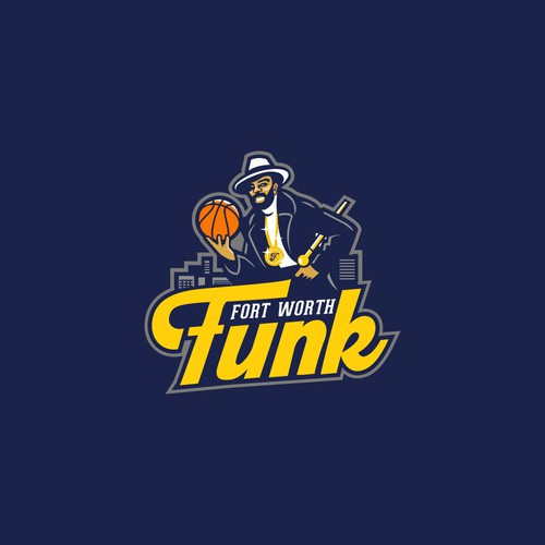 Basketball Logo for Team 'Fort Worth Funk' - Your Winning Logo Featured on Major Sports Network Design by bondeng17