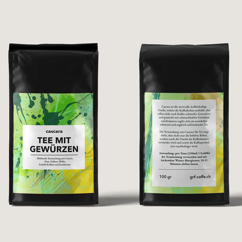 Cascara tea label-ontwerp door aran&xa