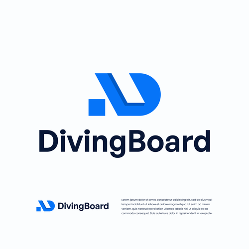Trading App Logo "Diving Board" Design by Nandatama ✪