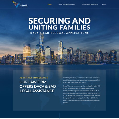 Immigration Work Permit Site Focused Redesign Design by Jasmin_A