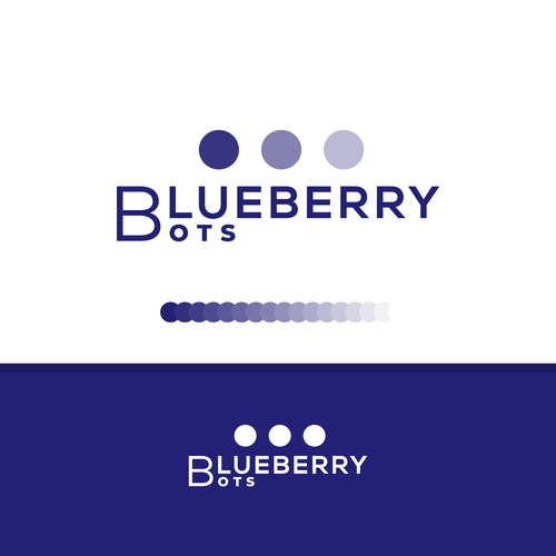 Logo for "Blueberry". An automated Chatbot provider Design by .May