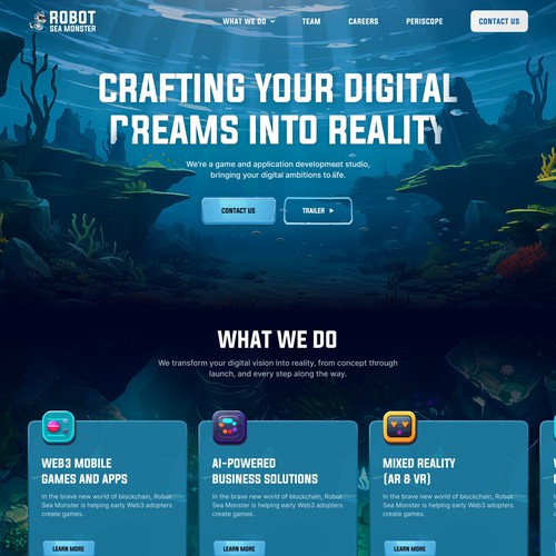 Design an Epic Website for Our Game & Application Studio and Be Our Go-To Designer! Design by FaTiH™