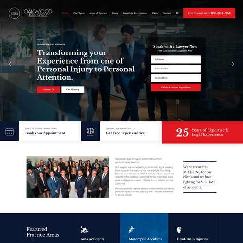 Car Accident Lawyer Landing Page, Mini Site Design by keilaMaria