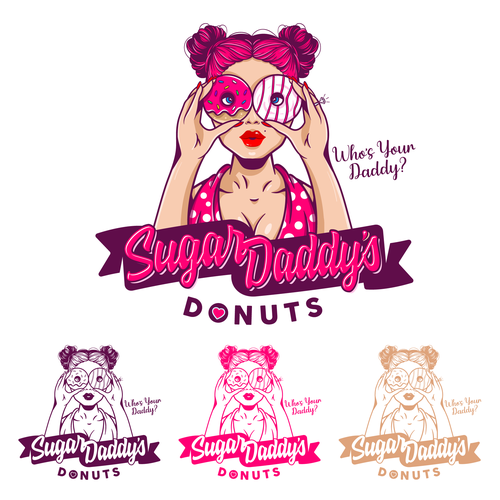 SUGAR DADDY DONUTS LOGO CONTEST Design by Evanscrea™