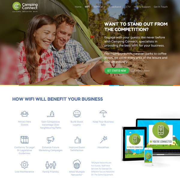 Design by liquo titled "Camping Wi-fi Website"