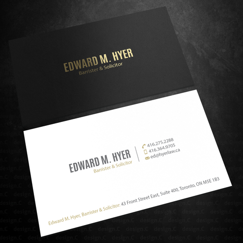 Business Card For Senior Lawyer