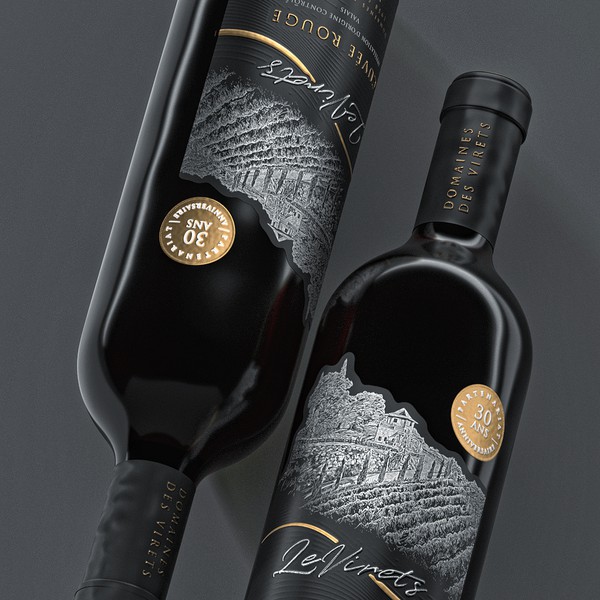 Design by Meln titled "Swiss anniversary red wine"