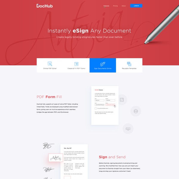 DocHub page design