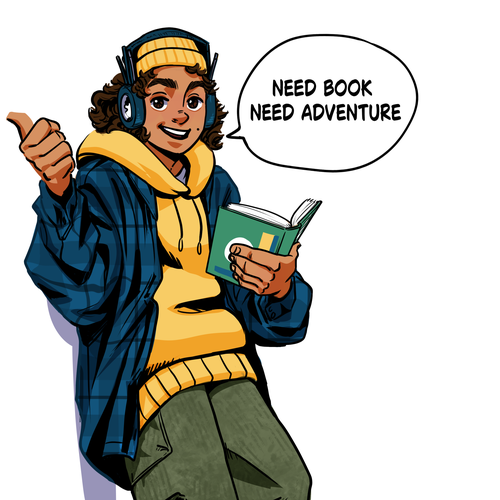 Graphic Novel Character - promoting reading in libraries Design by Little George